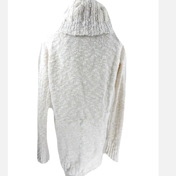 Moth Anthropologie Cream Button Turtleneck Sweater - Picture 4 of 4